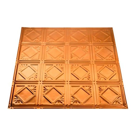 Acoustic Ceiling Products Great Lakes Tin Ludington 2' X 2' Lay-in Tin Ceiling Tile in Copper - Y57-08 Y57-08